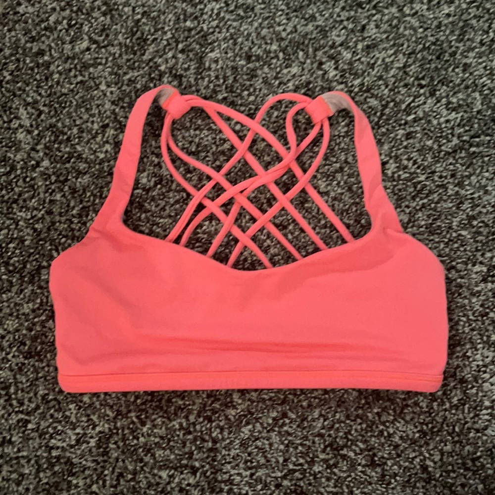 Lululemon Neon Pink Free to be Wild Sports Bra